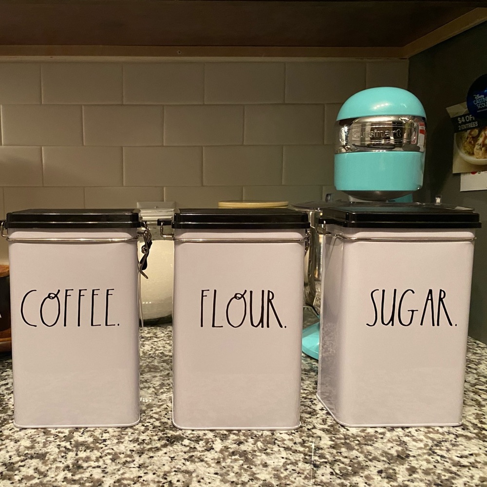 UPDATED Set of 3 Rae Dunn Kitchen Tins